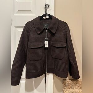 Rails Dark Brown zip up Cheyenne Utility Jacket NWT